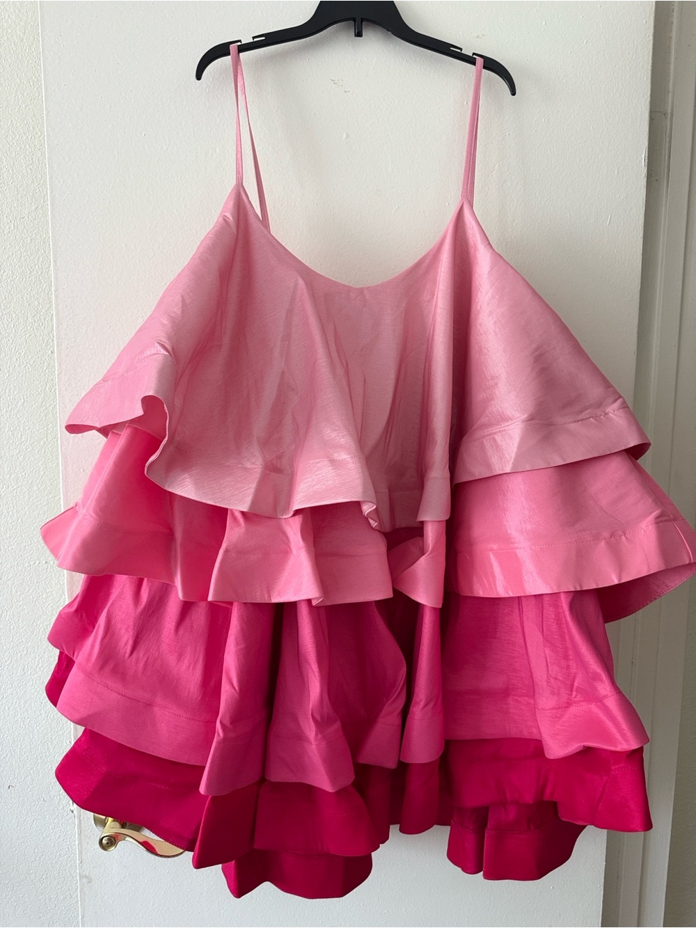 Tiered Ruffle Mini Dress in Pink
